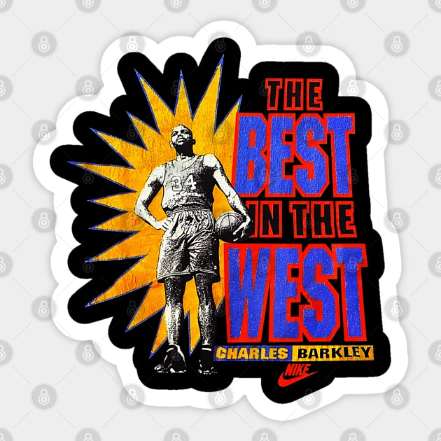 Charles Barkley - Best in the West - Suns Sticker by nicklower